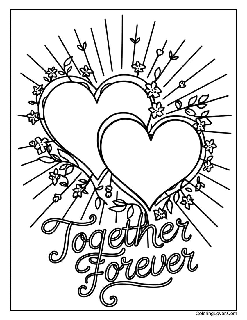 Together forever heart quote