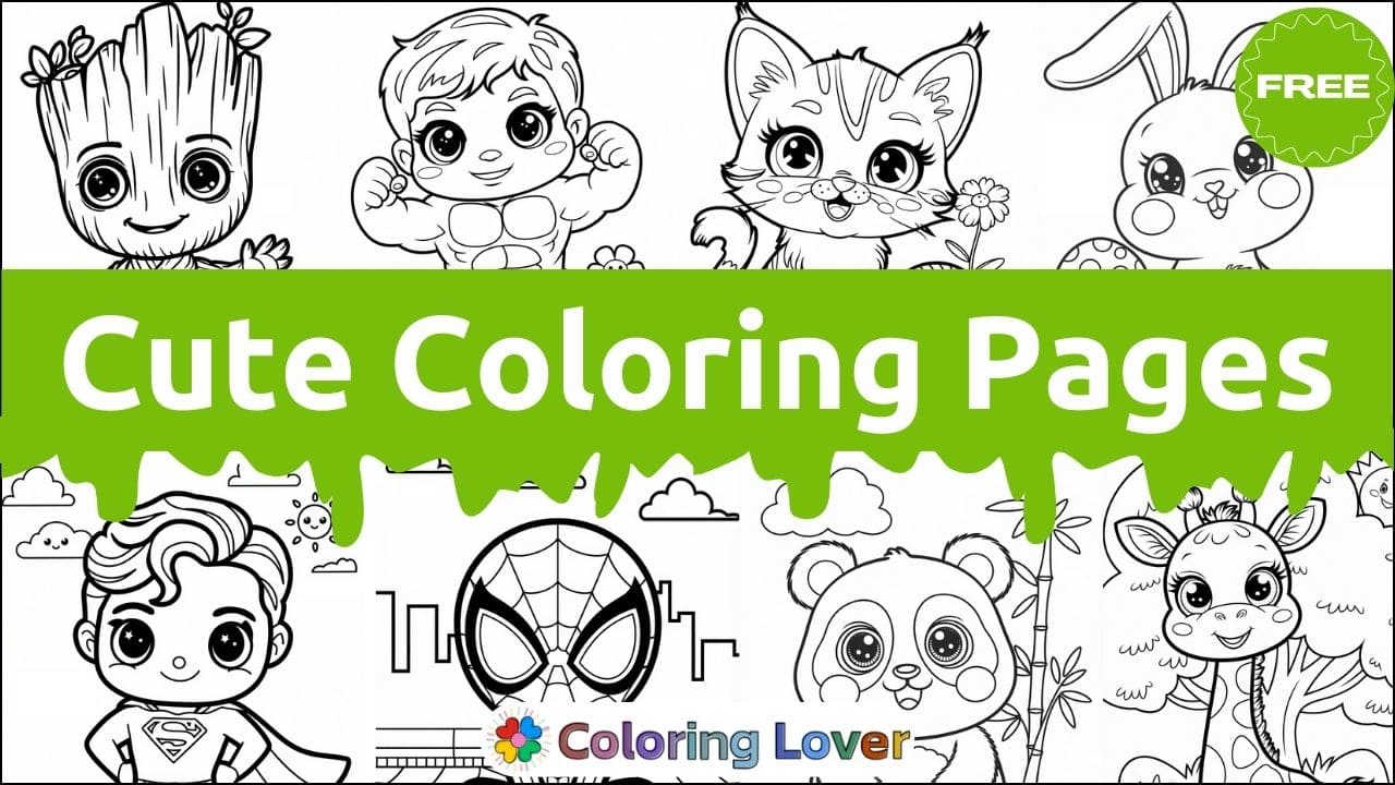 Cute Coloring Pages: Free Printables for All Ages