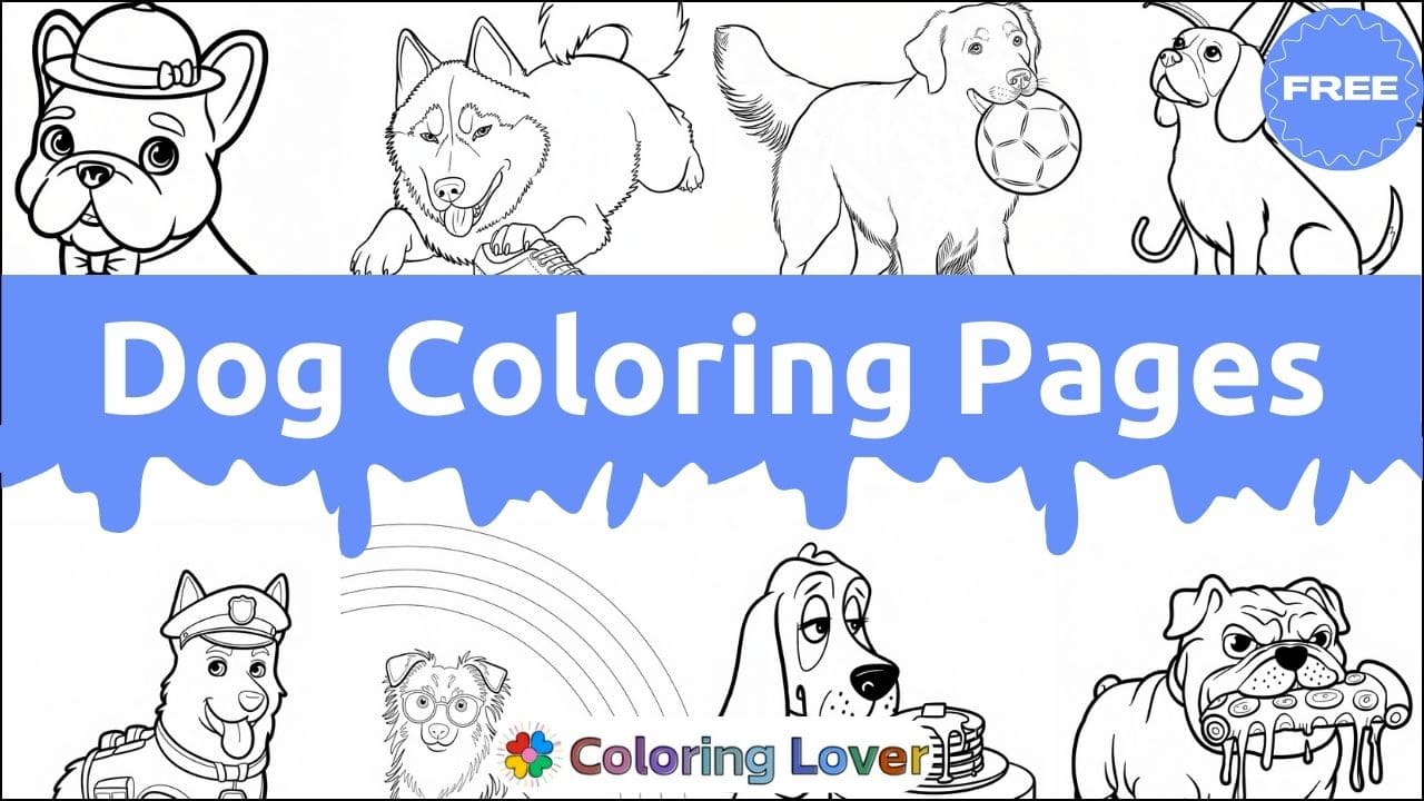 Dog Coloring Pages: Free Printables for All Ages