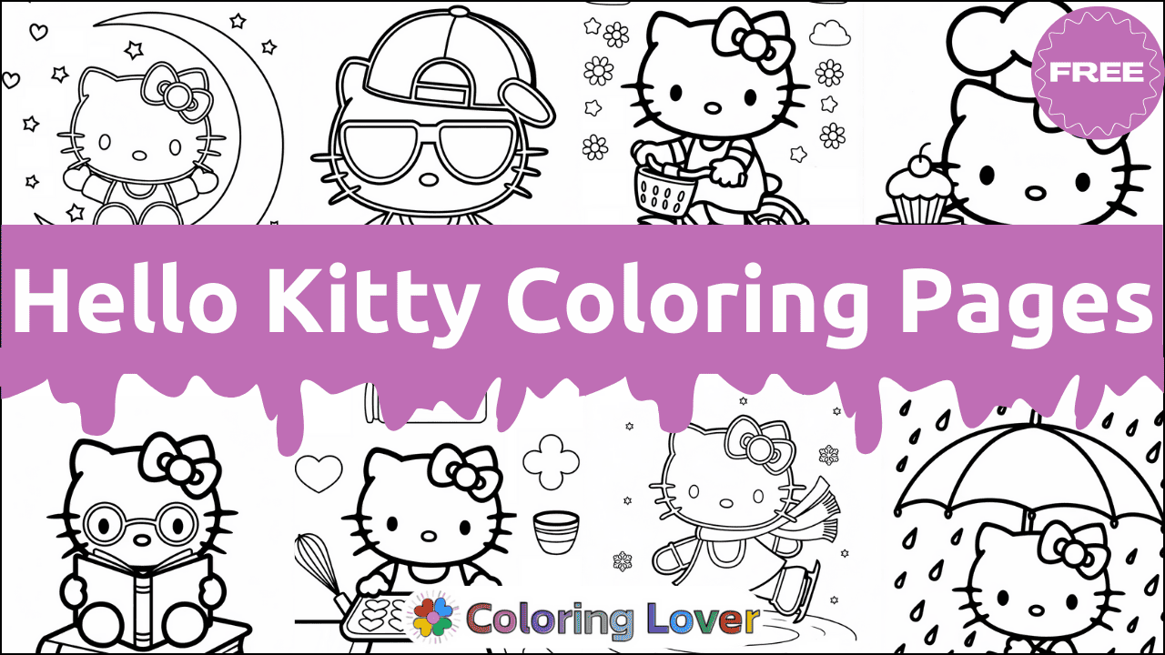 Hello Kitty Coloring Pages: Free Printables for Kids