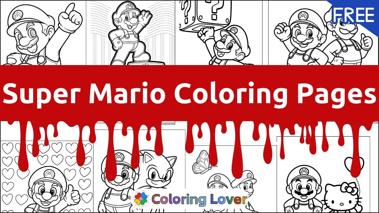 Super Mario Coloring Pages: Free Printables for All Ages