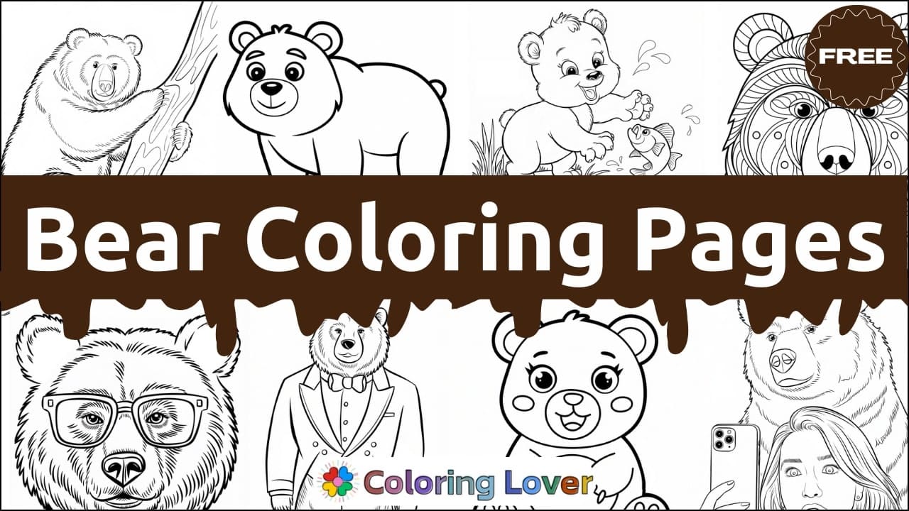 Bear Coloring Pages: Free Printables for All Ages