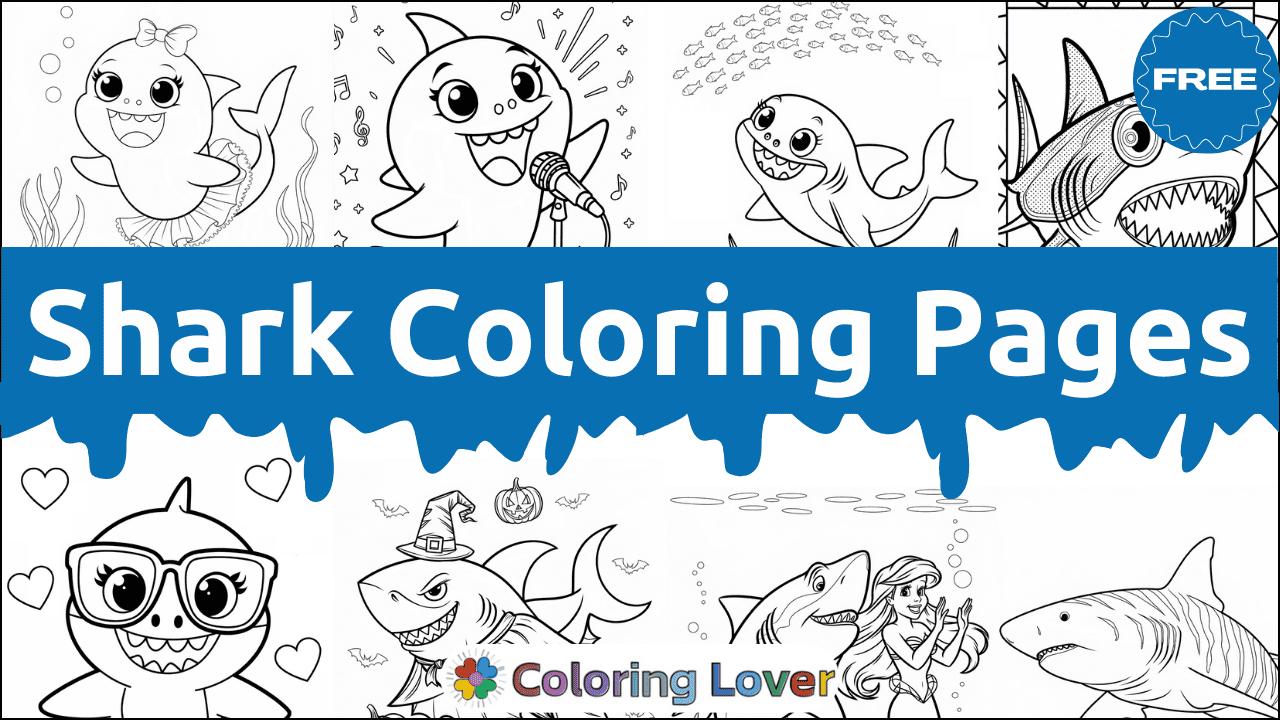 Shark Coloring Pages: Free Printables for All Ages