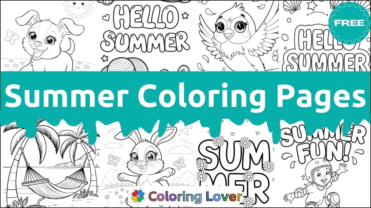 Summer Coloring Pages: Free Printables for Kids