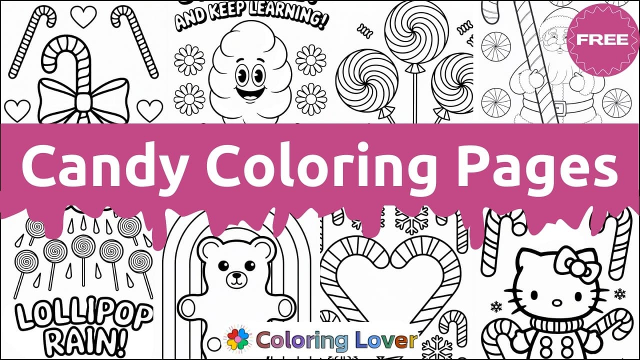 Candy Coloring Pages: Free Printables for All Ages